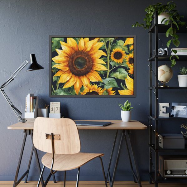 Sunflower Wildflower Blossom Framed Poster