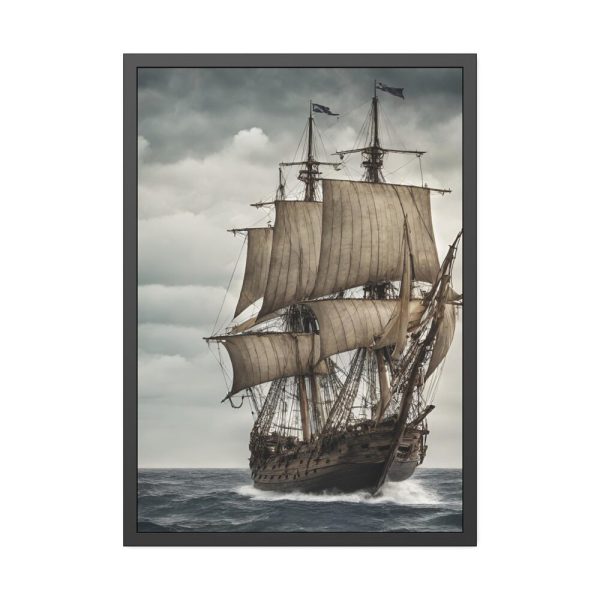 1487295138594076695_2048-1.jpeg Ancient Sail Ship In The Sea Framed Poster