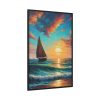 14881708447028779015_2048.jpeg Lonely Beach Ocean Sailing Ship Framed Canvas