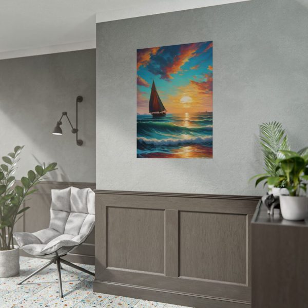 15104901930585140870_2048.jpeg Lonely Beach Ocean Sailing Ship Poster