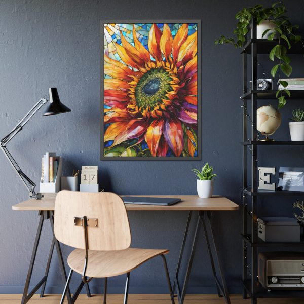 15203910302780982378_2048.jpeg Sunflower Mosaic Art Framed Poster
