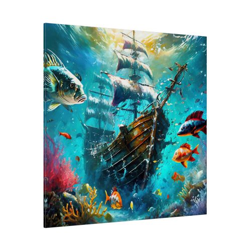 Sunken Pirate Ship Art Standard Canvas