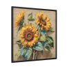 Vintage Sunflower Art Print Framed Canvas