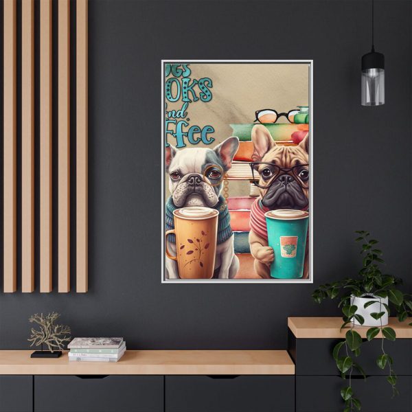 15389000212247910826_2048.jpeg Dogs, Books And Coffee Framed Canvas