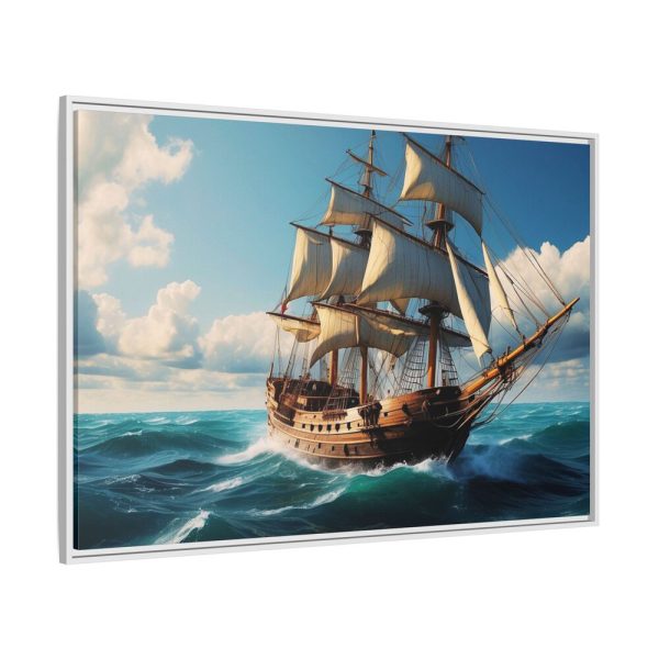 15427938901234220697_2048.jpeg Antique Sail Ship In Ocean Framed Canvas