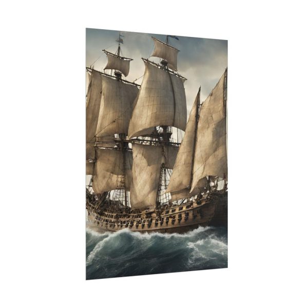 15449809205766547739_2048.jpeg Ancient Sail Ship In Ocean Poster