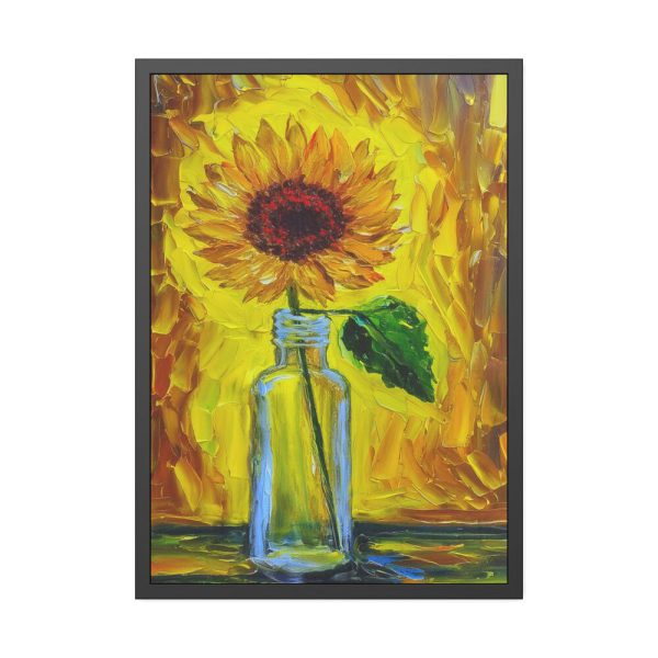 15467041481326608989_2048.jpeg Sunflower Textured Digital Painting Framed Poster