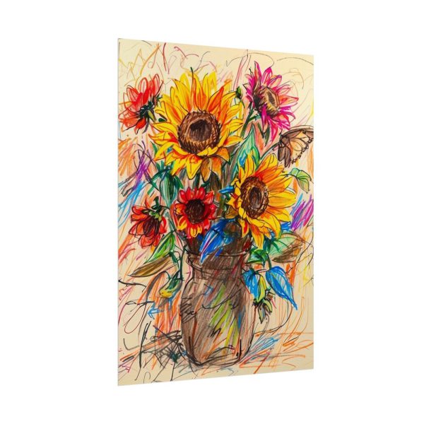 15699367487978067034_2048.jpeg Abstract Sunflower Sketch Art Print Poster