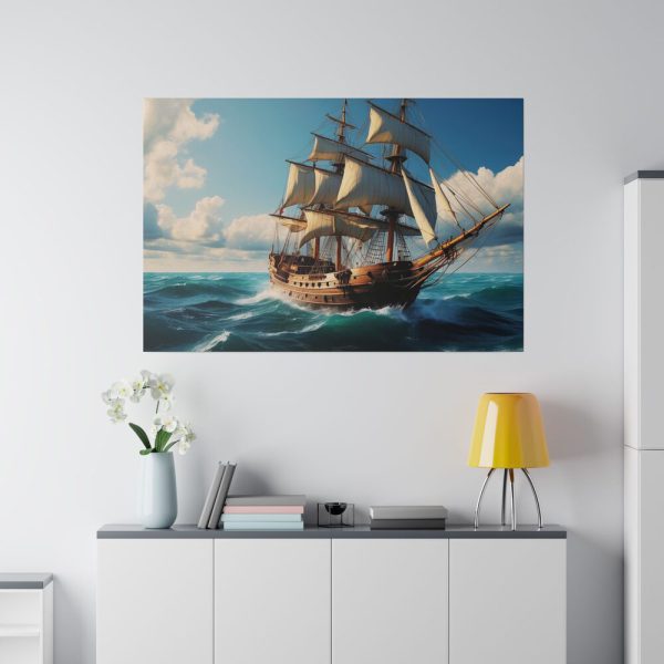 15726457602937643102_2048.jpeg Antique Sail Ship In Ocean Standard Canvas