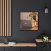 Dog Using Laptop Computer Framed Canvas