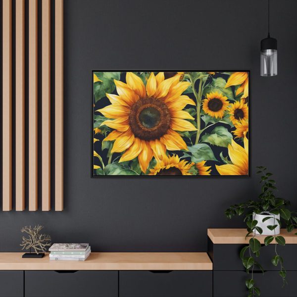 Sunflower Wildflower Blossom Framed Canvas
