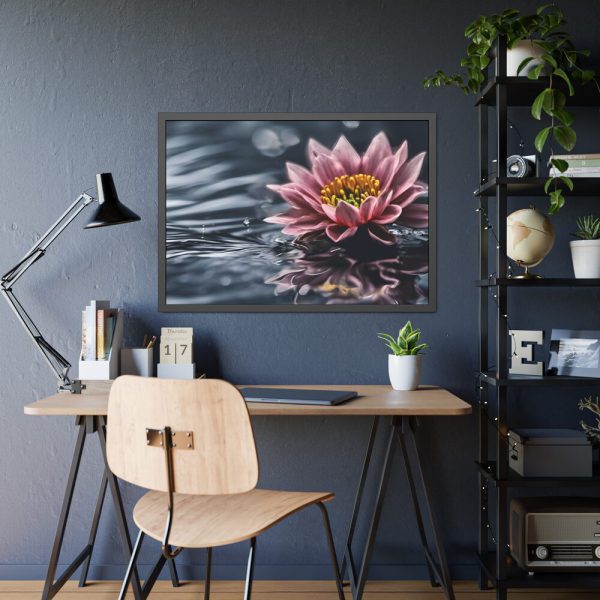 Water Lily Flower Blossom Water Framed Poster