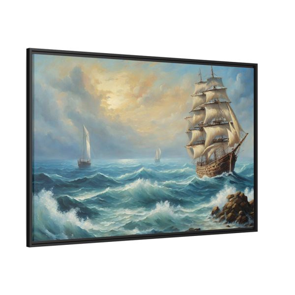 15867085112913134990_2048.jpeg Vintage Sail Ship In The Ocean Framed Canvas
