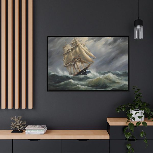 15872833273497123370_2048.jpeg Sail Ship And Stormy Sea Framed Canvas