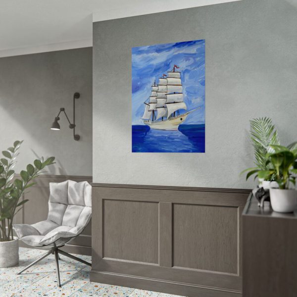 15953967309847497409_2048.jpeg White Sea Sailing Ship Poster