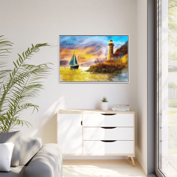 16012941175106355757_2048.jpeg Ship and Lighthouse Framed Canvas
