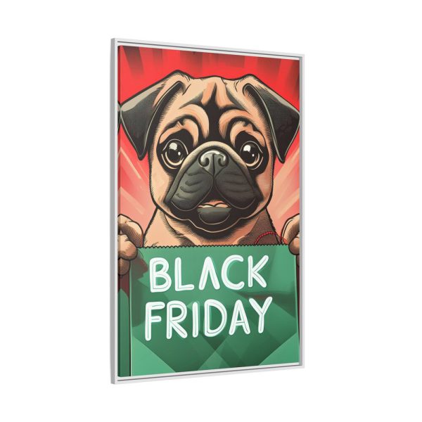 16022607642941945148_2048.jpeg Black Friday Dog With Bag Framed Canvas