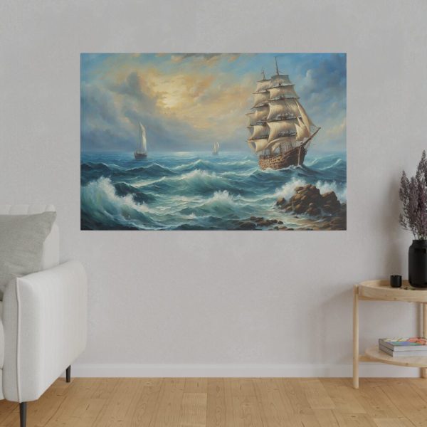16042886098738991090_2048.jpeg Vintage Sail Ship In The Ocean Standard Canvas