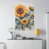 Watercolor Sunflower Art Print Standard Canvas