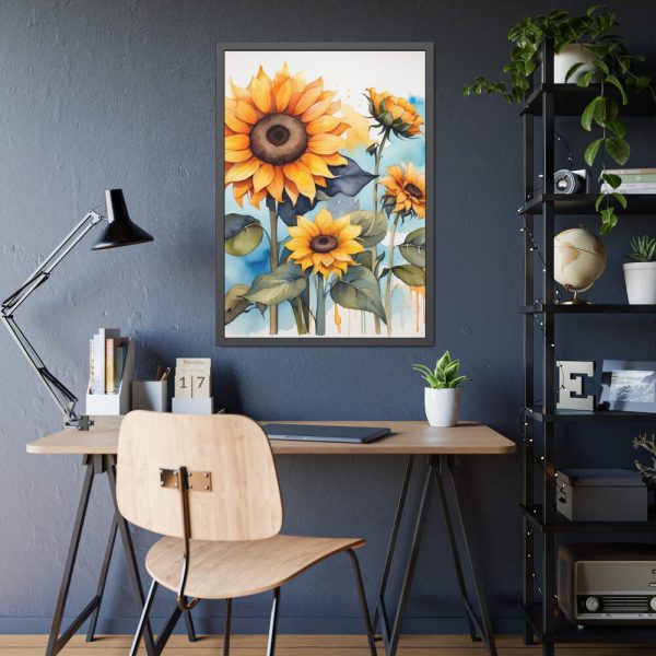 16159146099393773901_2048-1.jpeg Watercolor Sunflower Art Print Framed Poster