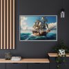 16210076069054228785_2048.jpeg Antique Sail Ship In Ocean Framed Canvas