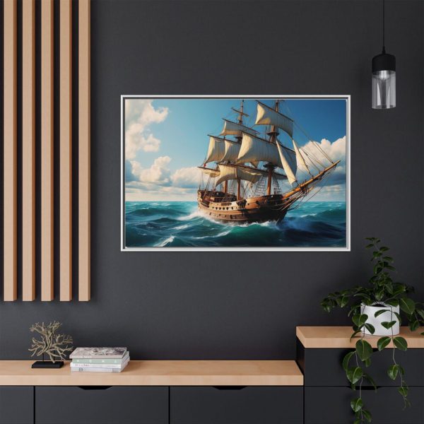 16210076069054228785_2048.jpeg Antique Sail Ship In Ocean Framed Canvas
