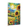 Colorful Autumn Sunflower Field Art Standard Canvas