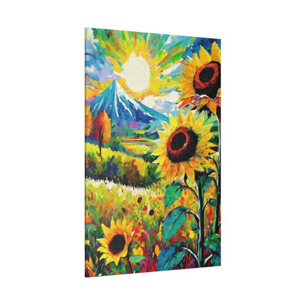 Colorful Autumn Sunflower Field Art Standard Canvas