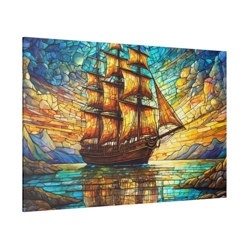 16848760046920326584_2048.jpeg Digital Art, Stained Glass Old Ship Standard Canvas
