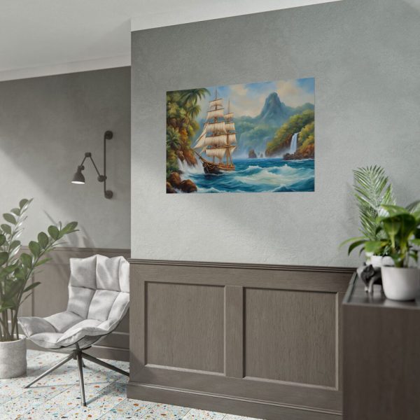 16887890579103659620_2048.jpeg Sail Ship Near Tropical Island Poster