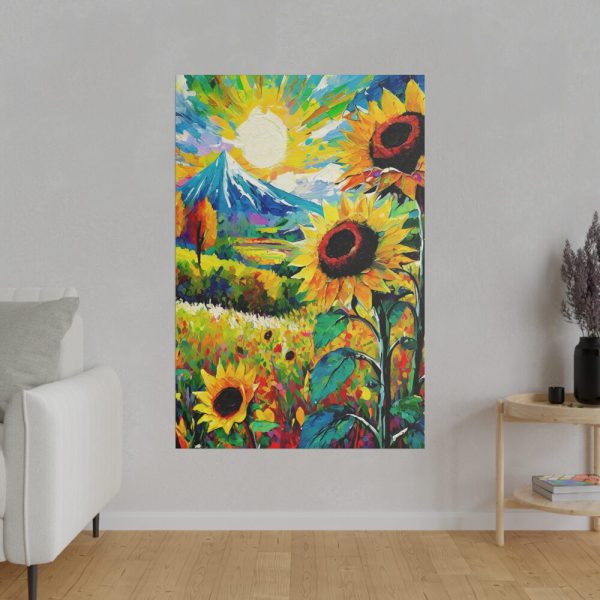 Colorful Autumn Sunflower Field Art Standard Canvas