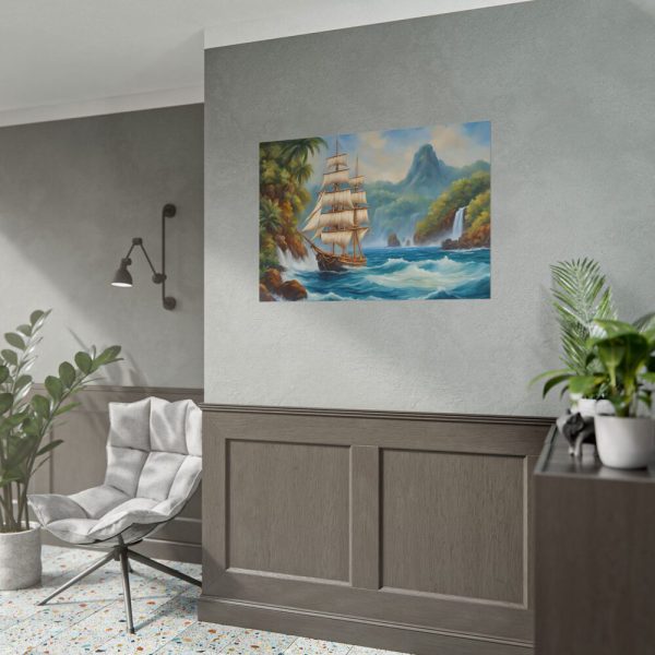 16982566897214120925_2048.jpeg Sail Ship Near Tropical Island Poster