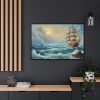 17069295910202277656_2048.jpeg Vintage Sail Ship In The Ocean Framed Canvas