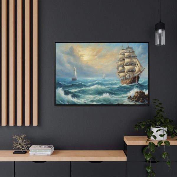 17069295910202277656_2048.jpeg Vintage Sail Ship In The Ocean Framed Canvas