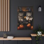 Halloween Witch Cats Framed Canvas - Image 8