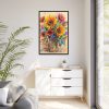 17291395583758754702_2048.jpeg Abstract Sunflower Sketch Art Print Framed Canvas