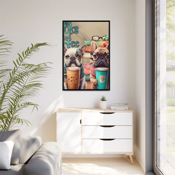 17372415596127779010_2048.jpeg Dogs, Books And Coffee Framed Canvas