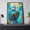 17398268547688578037_2048-1.jpeg Sunken Pirate Ship Art Framed Poster