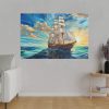 17500283603190721525_2048.jpeg Vintage Sail Ship Stained Glass Standard Canvas