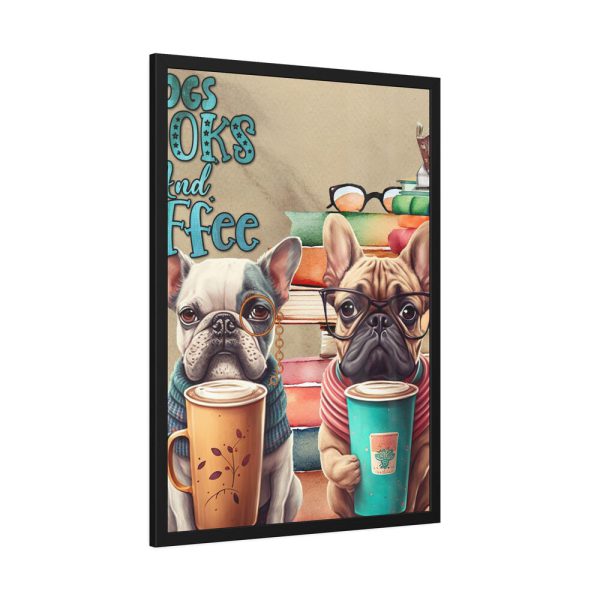 17541238817301294776_2048.jpeg Dogs, Books And Coffee Framed Poster