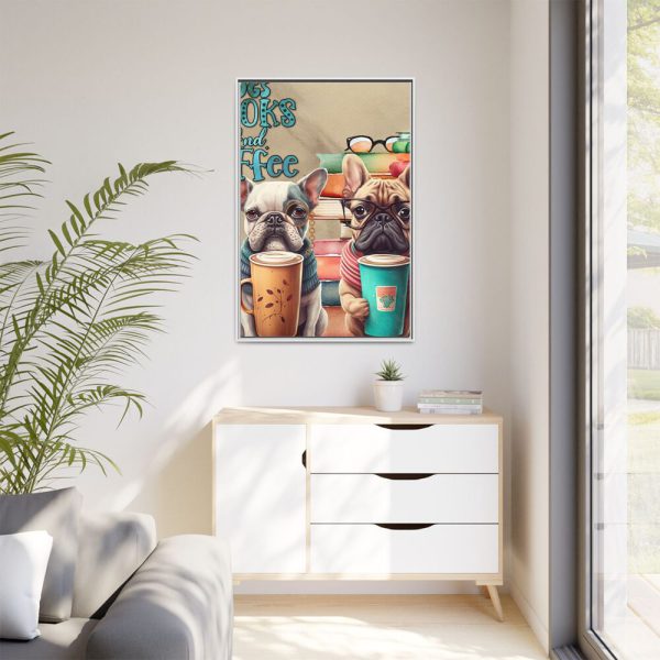 17669344887917481315_2048.jpeg Dogs, Books And Coffee Framed Canvas