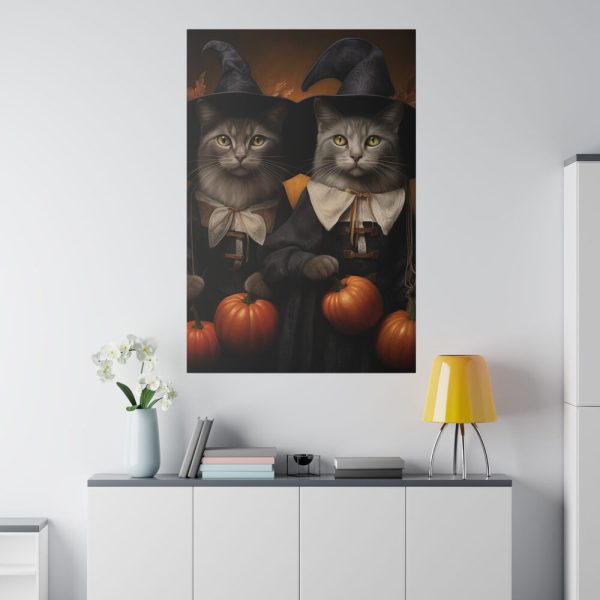 17682109759982793858_2048.jpeg Halloween Witch Cats Standard Canvas