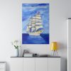 17739507997757106207_2048.jpeg White Sea Sailing Ship Standard Canvas