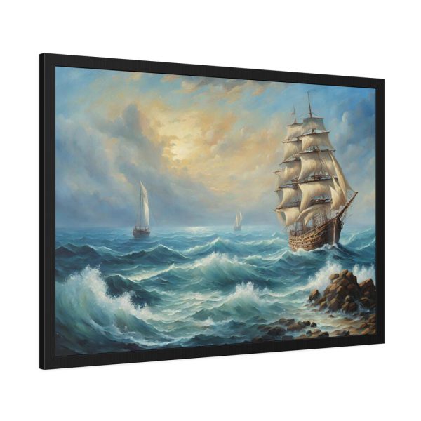 17799581828118594121_2048.jpeg Vintage Sail Ship In The Ocean Framed Poster