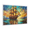 17829770642198932125_2048.jpeg Digital Art, Stained Glass Old Ship Framed Canvas
