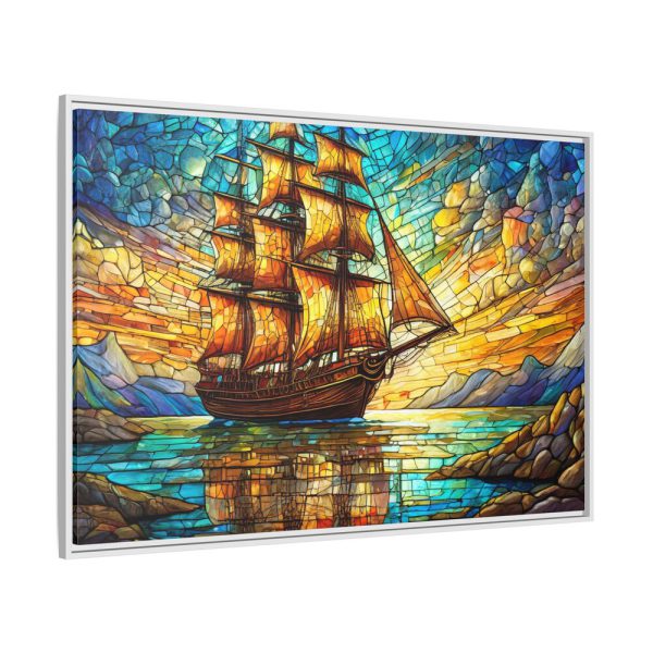 17829770642198932125_2048.jpeg Digital Art, Stained Glass Old Ship Framed Canvas