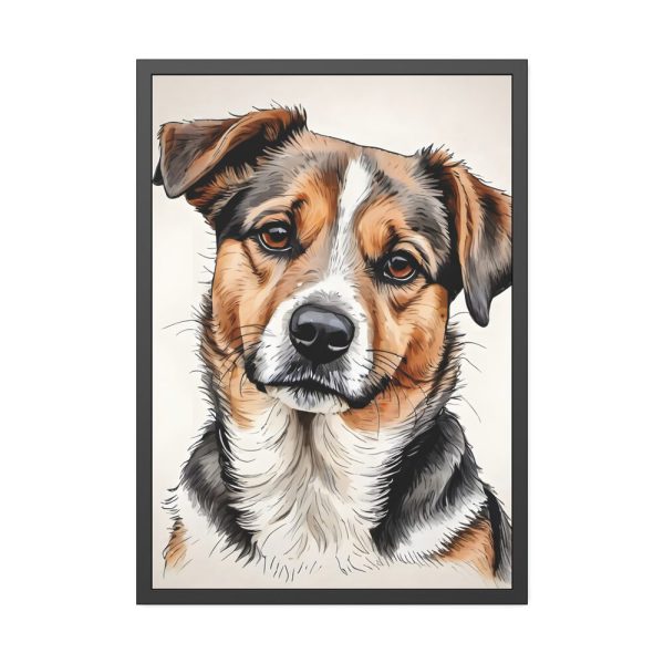 17869680398485444998_2048-1.jpeg Dog Cartoon Sketch Framed Poster