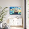 17966400523695595355_2048.jpeg Vintage Sail Ship Stained Glass Framed Canvas