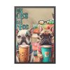 18054640356316632215_2048.jpeg Dogs, Books And Coffee Framed Poster