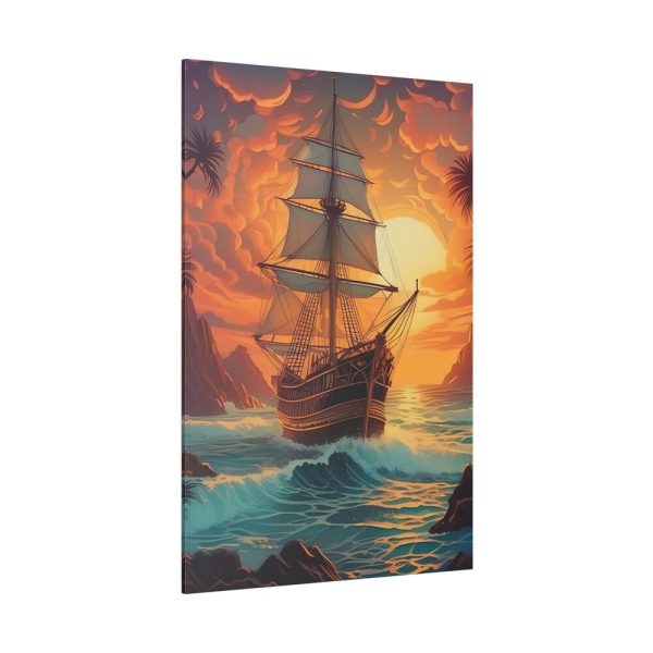 1805621497735204833_2048.jpeg Vintage Pirate Ship At Sea Art Standard Canvas